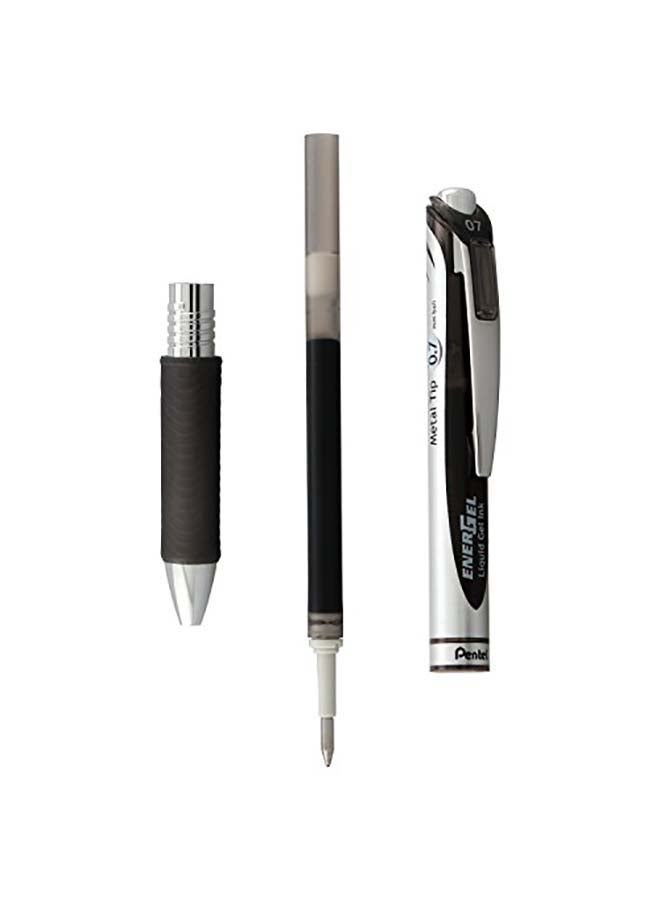 بنتل قلم حبر جل سائل إنرجل RTX قابل للسحب، عبوة من 12 قطعة أسود - Image 4