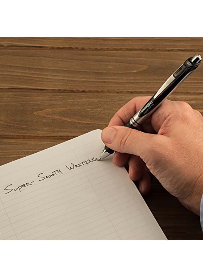 بنتل قلم حبر جل سائل إنرجل RTX قابل للسحب، عبوة من 12 قطعة أسود - Image 5