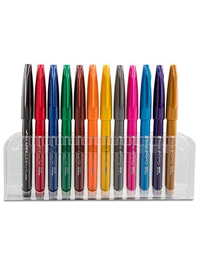 Pentel 12-Piece Arts Sign Pen Touch Multicolour - Image 2