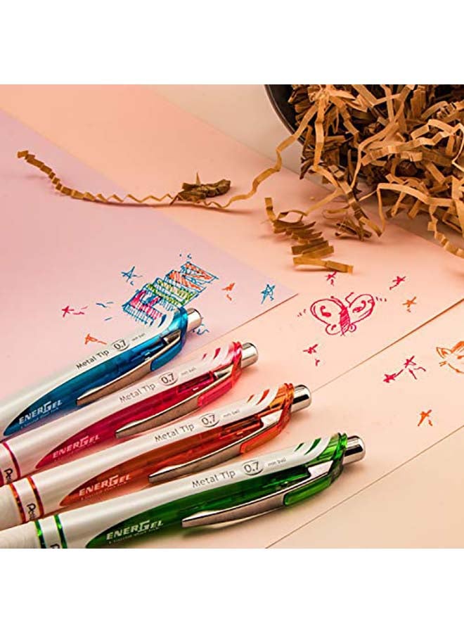 بنتل أقلام حبر جل سائل RTX عالية الجودة وقابلة للسحب من إنرجل بيرل من 4 قطع متعدد الألوان - Image 2