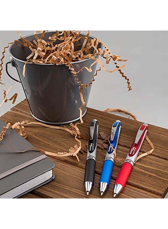Pentel Energel 0.7 MM RTX Retractable Deluxe Liquid Gel Pen, Pack Of 10 Multicolour - Image 4