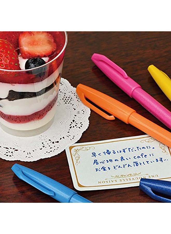 Pentel 12-Piece Brush Touch Felt-Tip Pen Set Multicolour  - Image 2