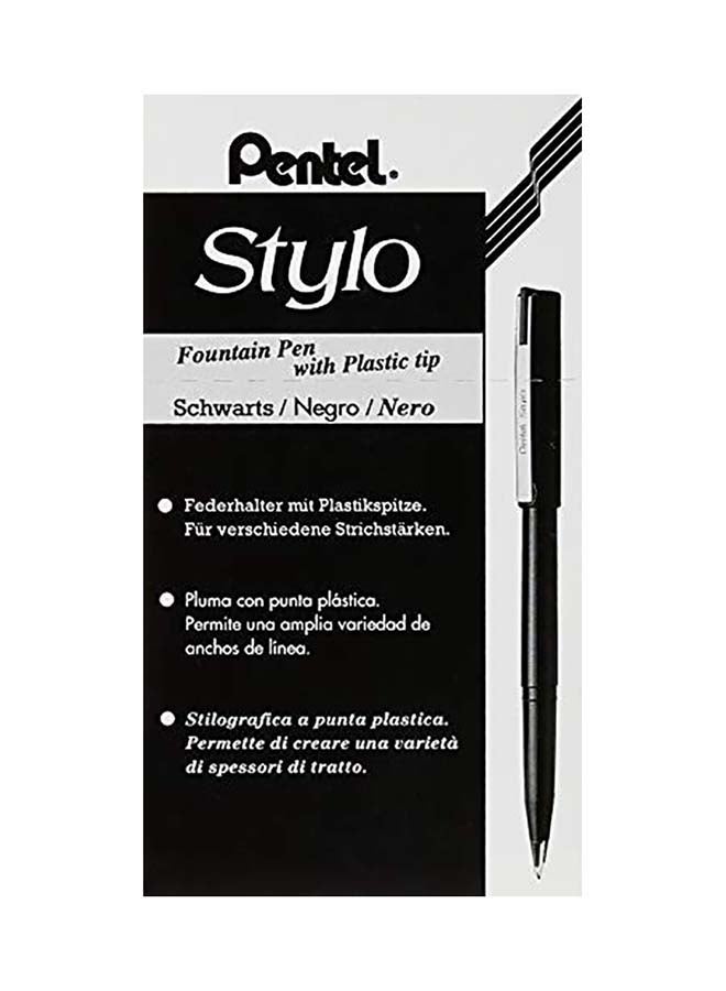 Pentel Arts Stylo Sketch Pen, Pack of 12 Black - Image 4