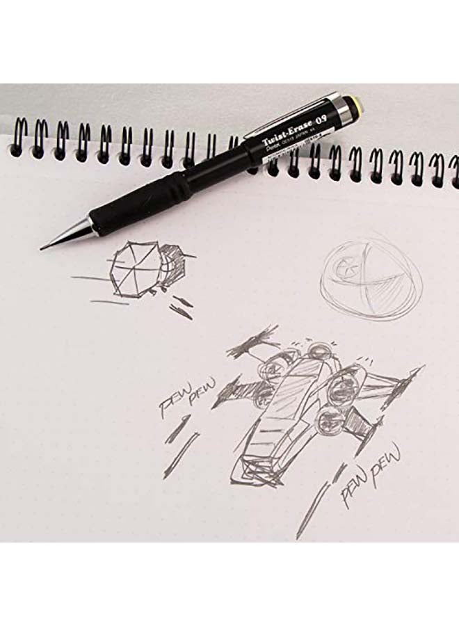 Pentel Twist-Erase III Mechanical Pencil, Pack of 12 Black - Image 2