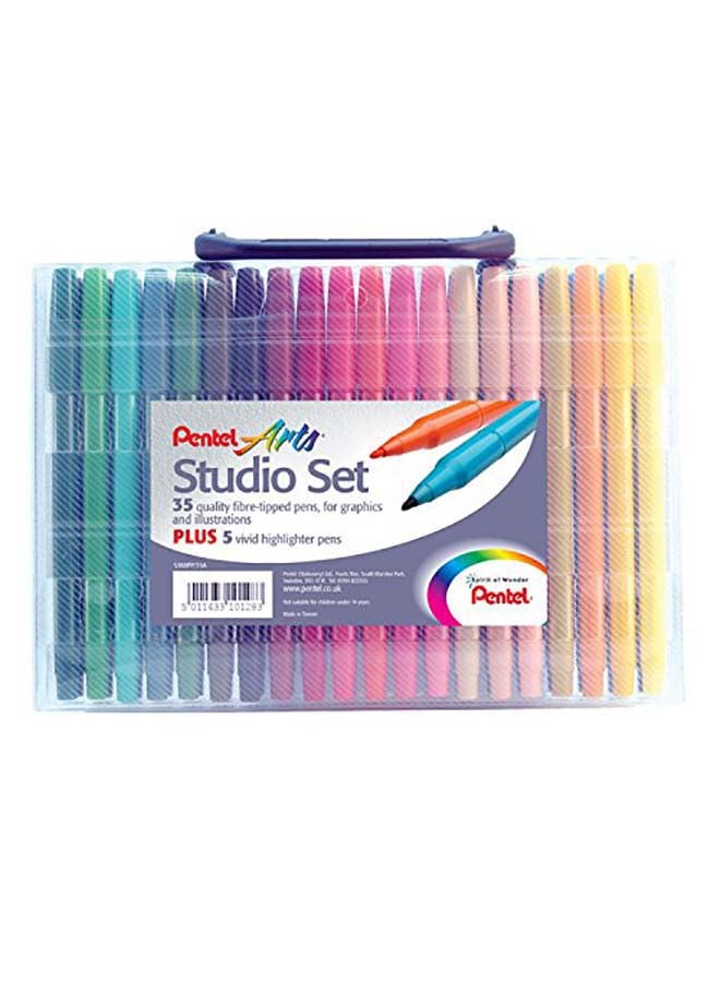 بنتل مجموعة أقلام تلوين ستوديو للفنون متعدد الألوان - Image 1