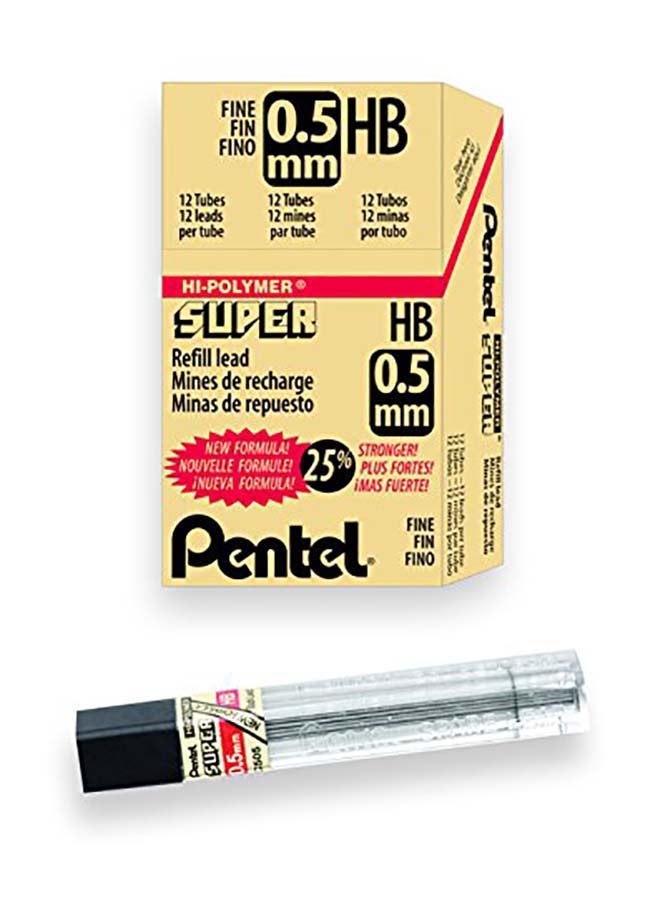 بنتل عبوة إعادة ملء للأقلام الرصاص سوبر هاي بوليمر أسود - Image 1