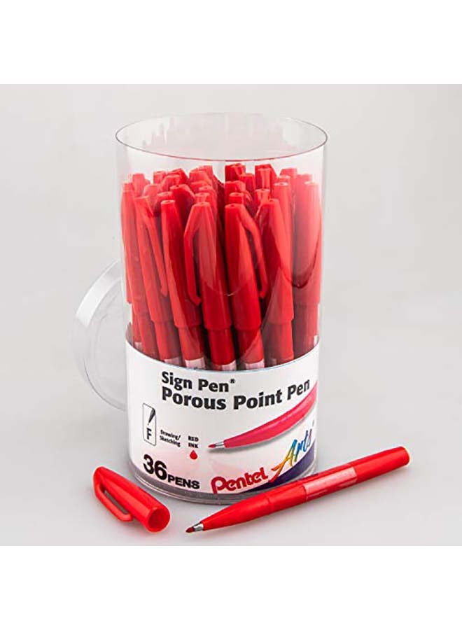 Pentel Arts Sign Pen Red - Image 1