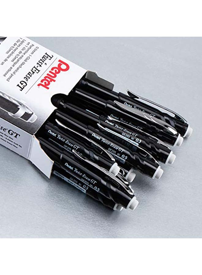 Pentel Twist-Erase GT, Pack of 12 Black - Image 2