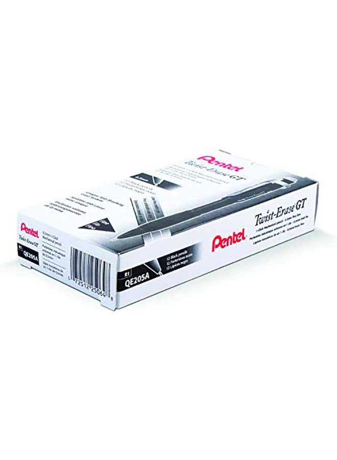 Pentel Twist-Erase GT, Pack of 12 Black - Image 3