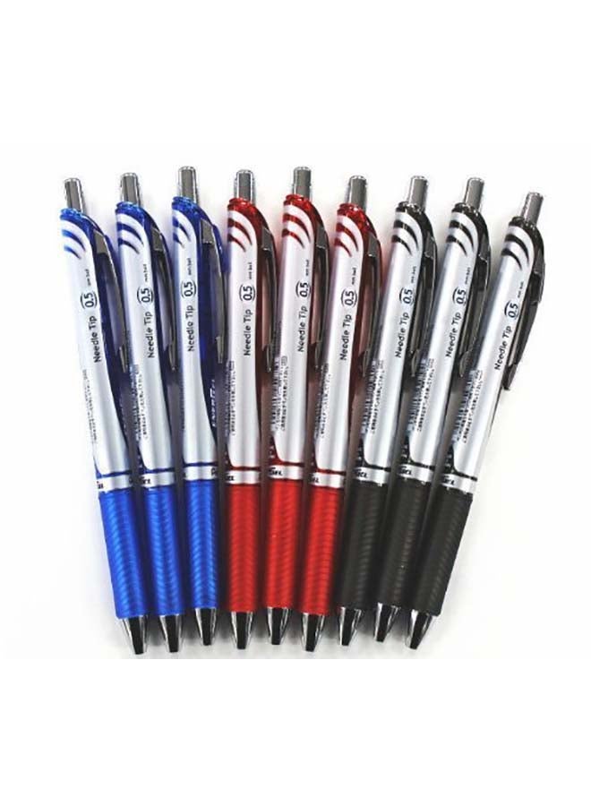 9-Piece EnerGel Deluxe RTX Retractable Liquid Gel Pen Value Set Multicolour