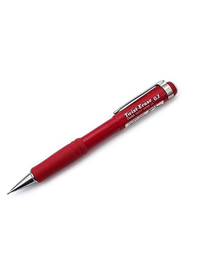 قلم رصاص أوتوماتيكي مع ممحاة تعمل بالالتفاف أحمر