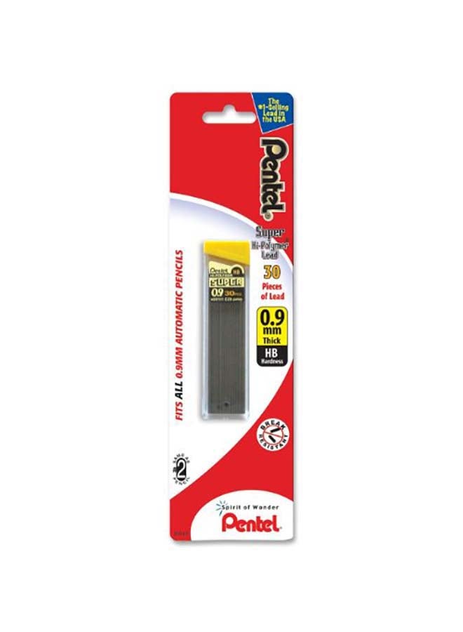 30-Piece  Super Hi-Polymer Lead Refill Grey