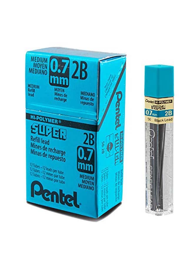 Pentel 144-Piece Super Hi-Polymer Lead Refill, 0.7mm Grey - Image 1