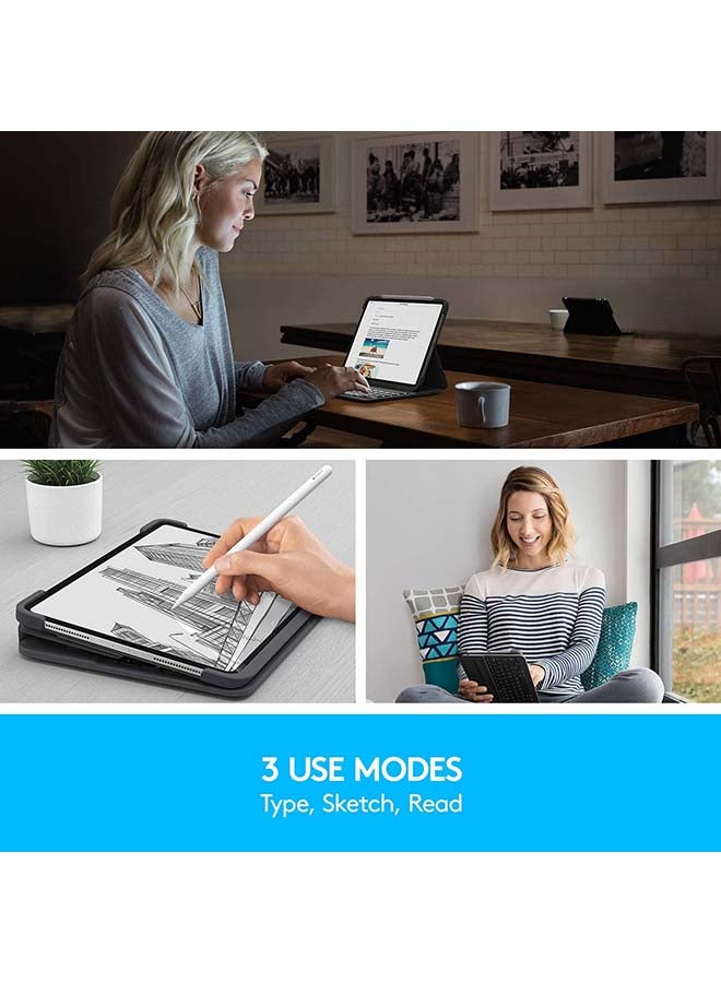 لوجيتيك غطاء حماية واقي لجهاز آيباد برو مقاس 11 بوصة باللغة العربية غرافيتي - Image 3