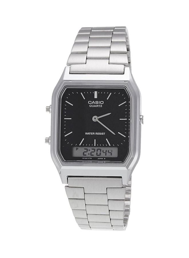 CASIO Men's Vintage Analog & Digital Watch AQ-230A-1DMQ - 39 mm - Silver - Image 1