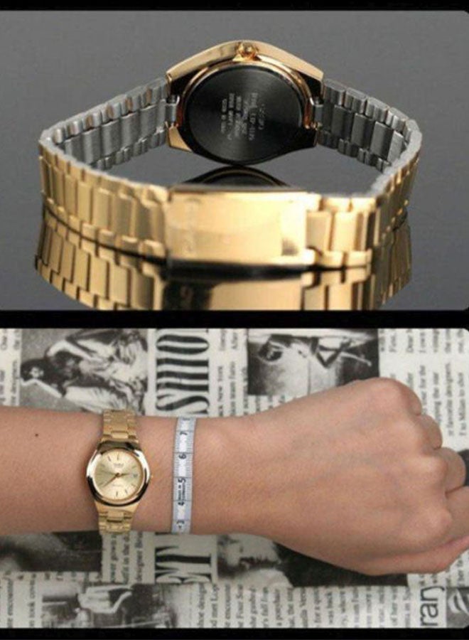 كاسيو ساعة يد بعقارب وسوار من الإستانلس ستيل طراز LTP1170N-9ARDF - مقاس 26 مم - لون ذهبي للنساء - Image 4