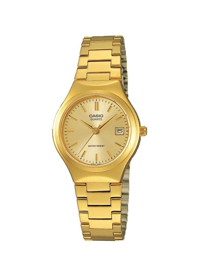 CASIO - Women's Water Resistant Stainless Steel Analog Watch LTP-1170N-9ADF - 26 mm - Gold - Image 1
