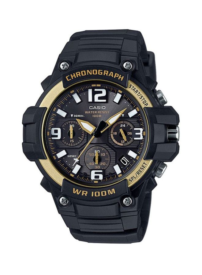 كاسيو ساعة يد بعقارب وسوار من السيليكون طراز MCW-100H-9A2VDF - مقاس 49 مم - لون أسود للرجال - Image 1