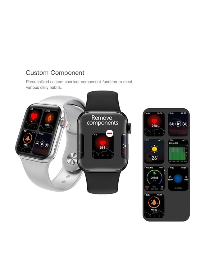 200.0 mAh HW12 1.57-inch Smart Split Screen Watch With Rotating Side Button Black