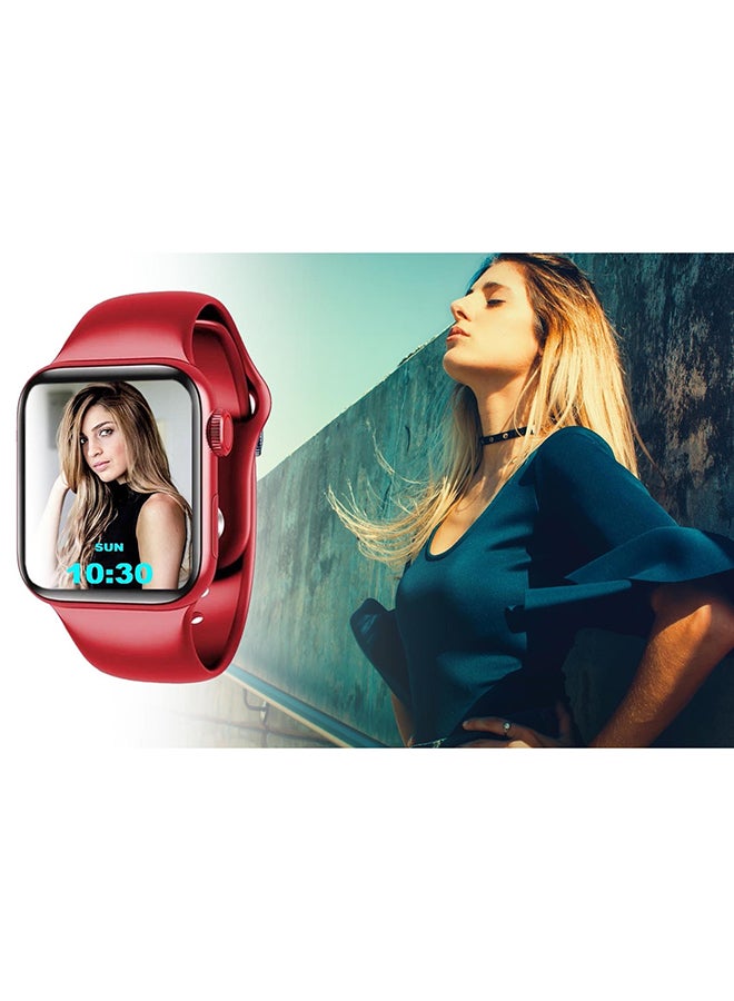 HW12 Smart Split Screen Watch With Rotating Side Button Red
