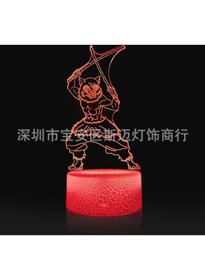 Animation Character Acrylic 3D LED Night Light Red