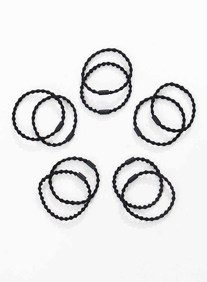 10-Piece Small Beads Hair Tie Set Black 9.9grams Black 9.9grams - v1624519873/N46451753A_1