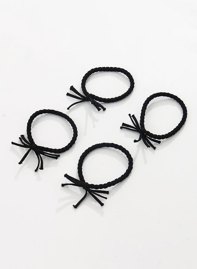 شيمي فوج 4-Piece Knot Twist Hair Tie Set Black 9.8grams Black 9.8grams 