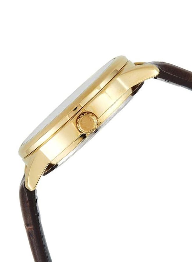 CASIO Men's Men's Leather Analog Watch MTP-V002GL-1B - 37 mm - Image 3