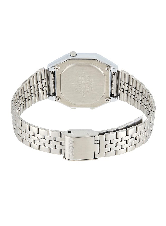 CASIO Women's Water Resistant Digital Watch LA680WA-1DF - 34 mm - Silver - Image 2