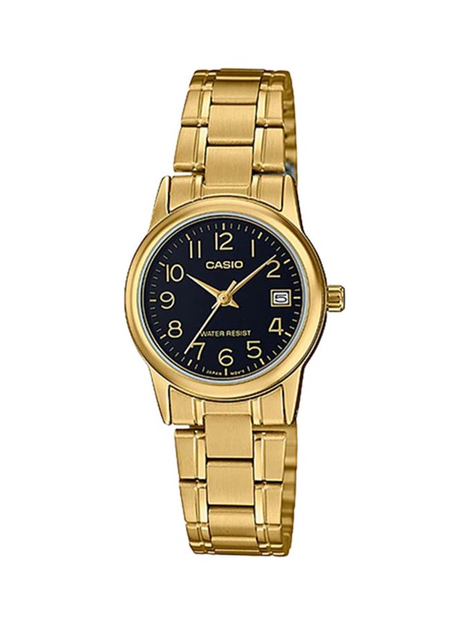 CASIO Women's Edifice Water Resistant Analog Watch LTP-V002G-1B - 31 mm - Gold - Image 1