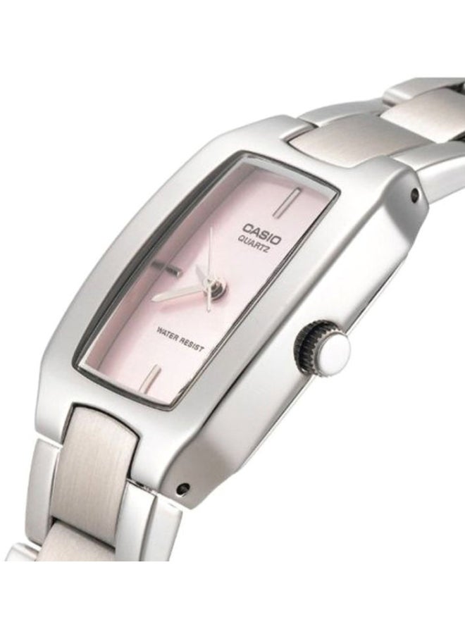 كاسيو ساعة يد بعقارب وسوار من الإستانلس ستيل طراز LTP-1165A-4CDF - 21 مم - فضي للنساء - Image 3