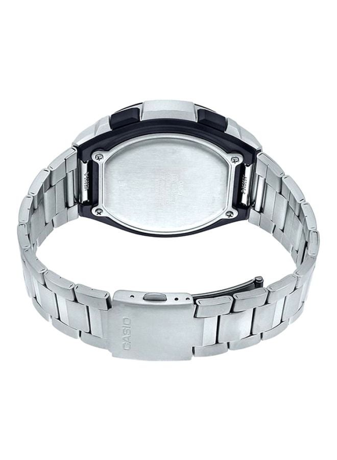 كاسيو ساعة يد رقمية بسوار من الإستانلس ستيل طراز AE-3000WD-1AVDF - 56 مم - فضي للرجال - Image 2