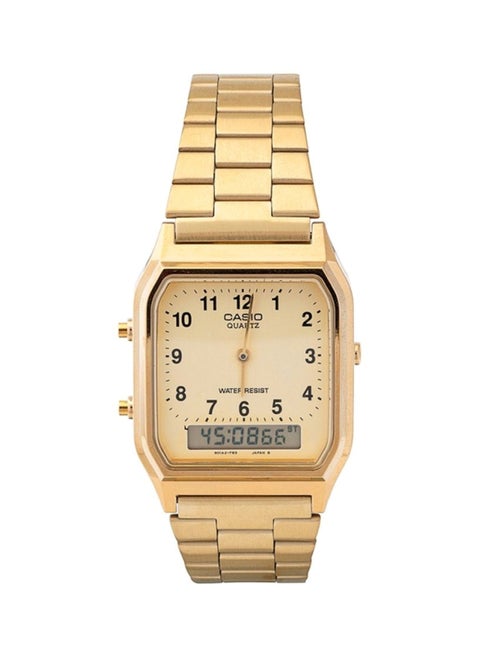 Men's Stainless Steel Analog & Digital Watch AQ-230GA-9BMQ - 39 mm - Gold