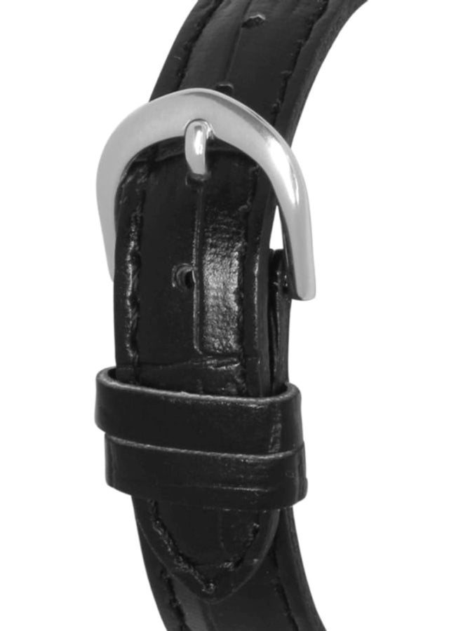 CASIO - Women's Leather Analog Watch LTP-V001L-7BUDF - 25 mm - Black - Image 1