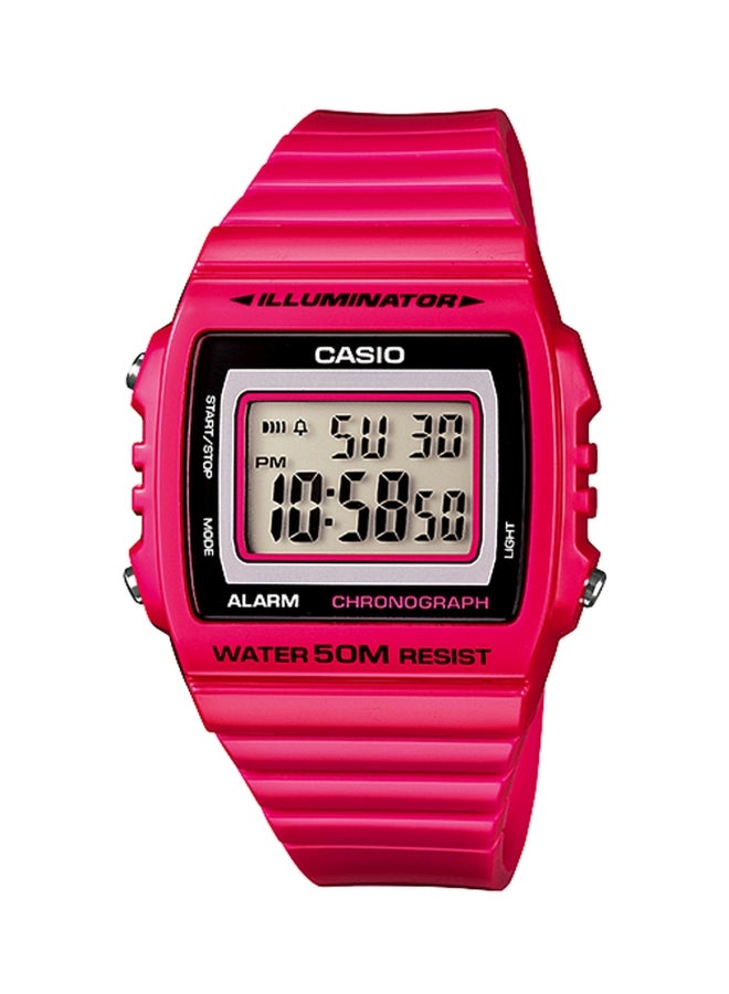 CASIO Resin Digital Watch W-215H-4AVDF - 41 mm - Pink - Image 1