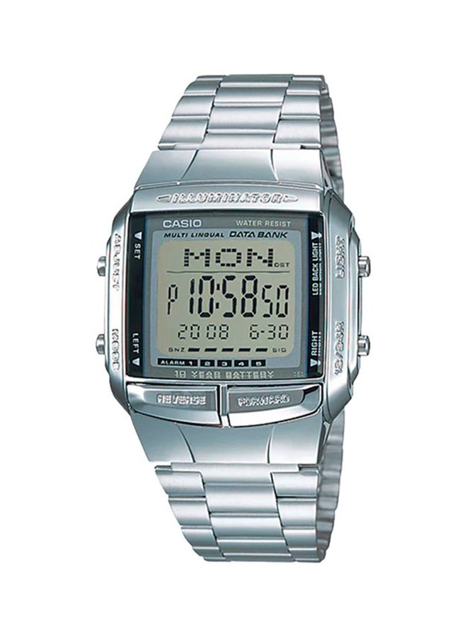 CASIO Men's Vintage Series Water Resistant Stainless Steel Digital Watch DB-360-1A - 38 mm - Silver  - Image 1