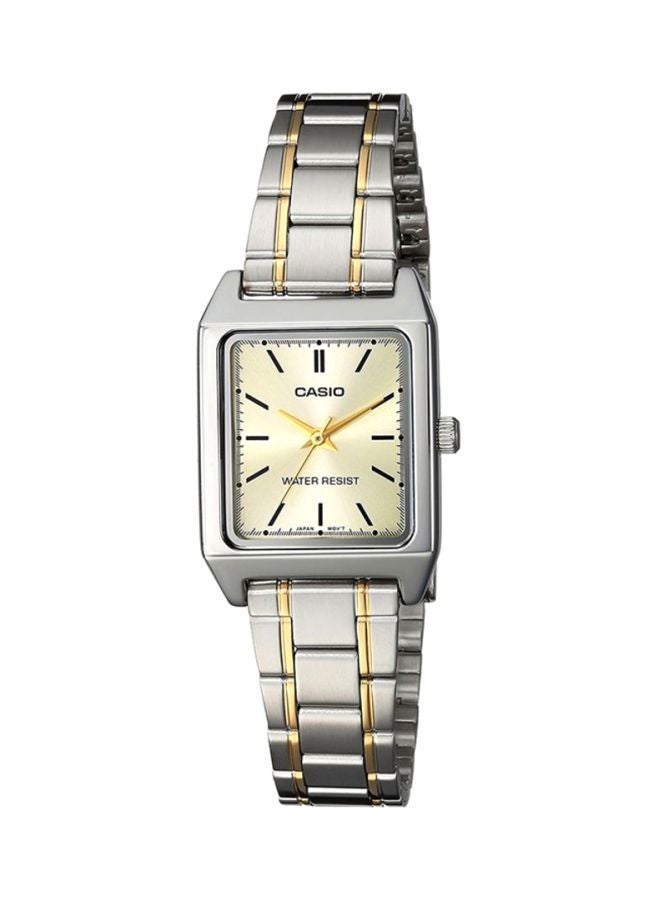 Women's Stainless Steel Analog Watch LTP-V007SG-9EUDF - 31 mm - Silver/Gold