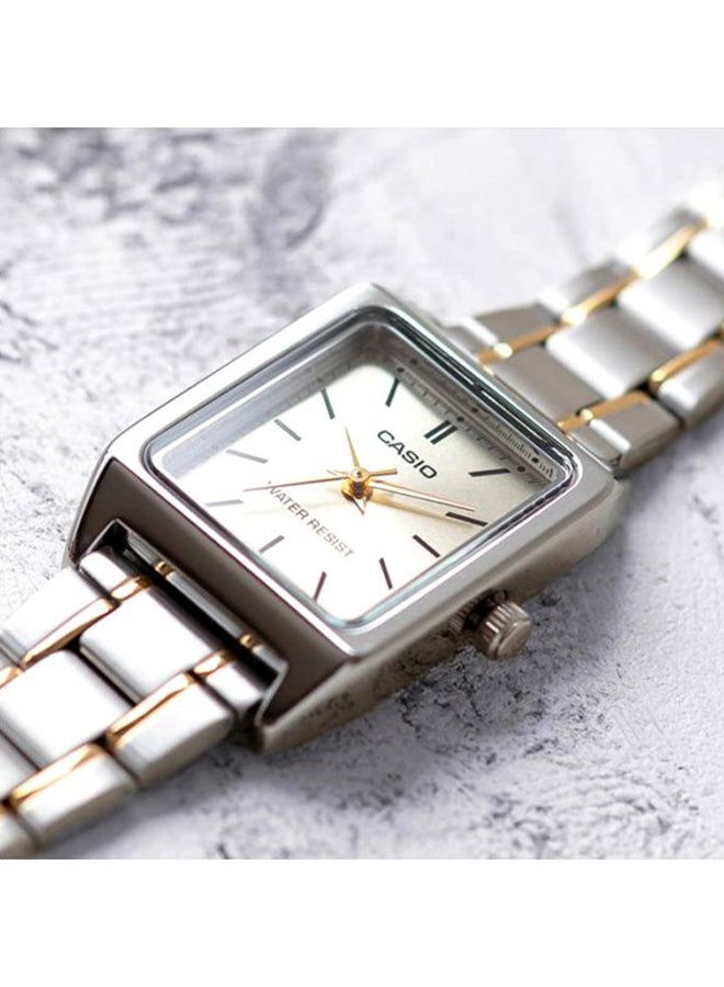 Women's Stainless Steel Analog Watch LTP-V007SG-9EUDF - 31 mm - Silver/Gold