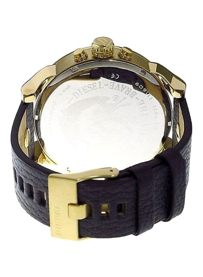 DIESEL Men's Mr.Daddy 2.0 Round Shape Leather Band Chronograph Wrist Watch 57 mm - Black - DZ7371 - Image 2