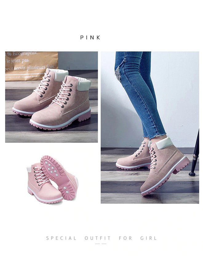 Low Heel Ankle Boots Pink  - Image 5