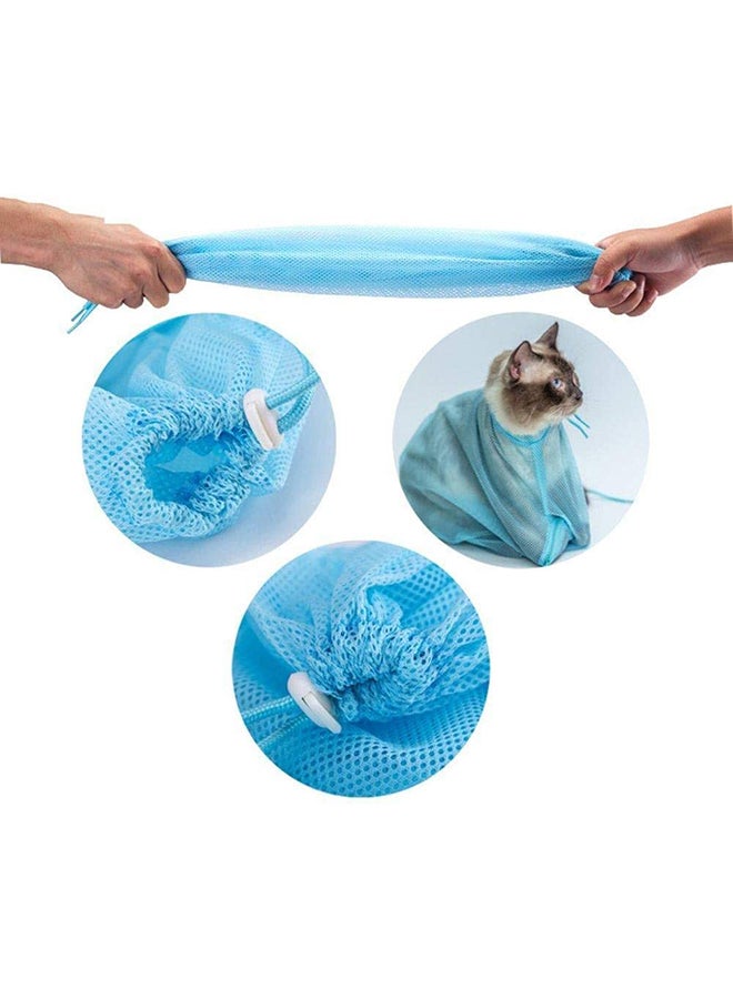 Mumoo Bear - Adjustable Multifunctional Cat Washing Bag Blue 48x32x16cm - Image 1