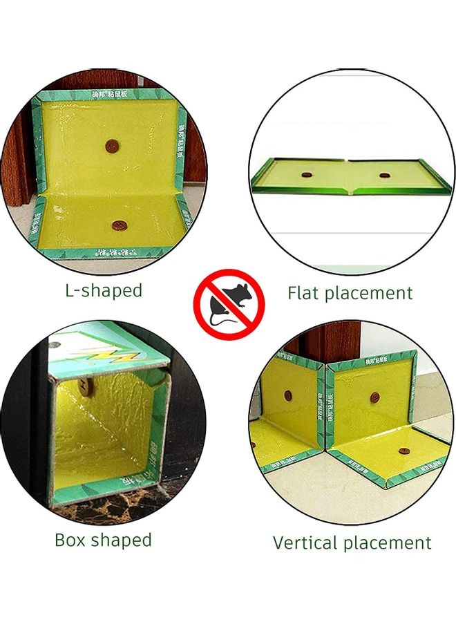 Generic 5-Piece Mouse And Rat Glue Traps Yellow/Green 23cm  - Image 4