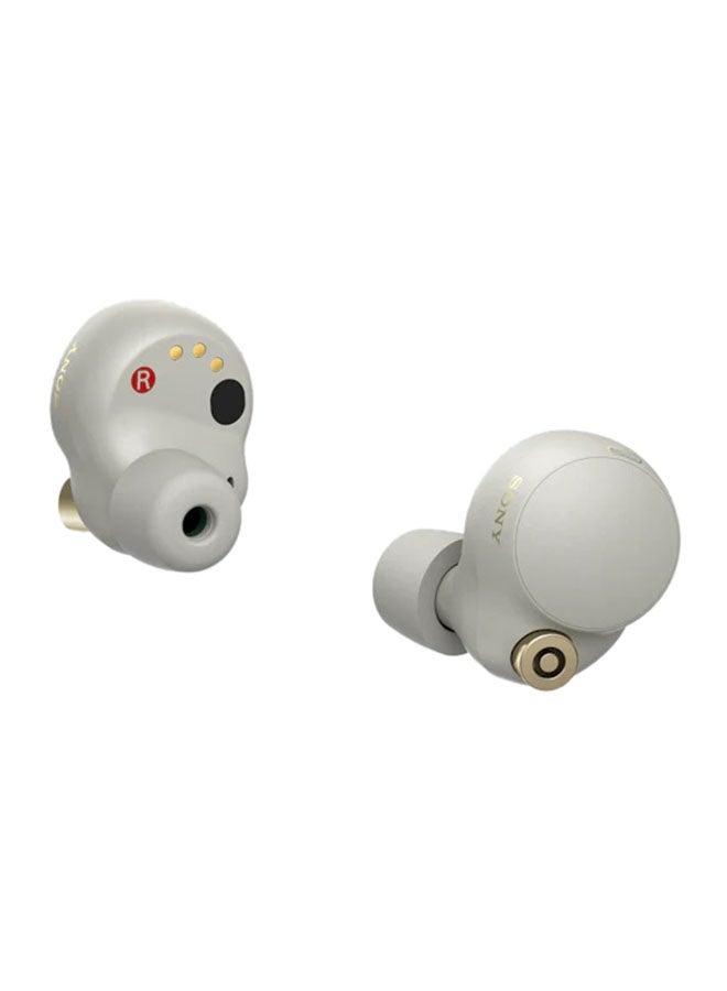Sony WF1000XM4 Noise Cancelling Truly Wireless Earbuds Headphones Platinum Silver - Image 2
