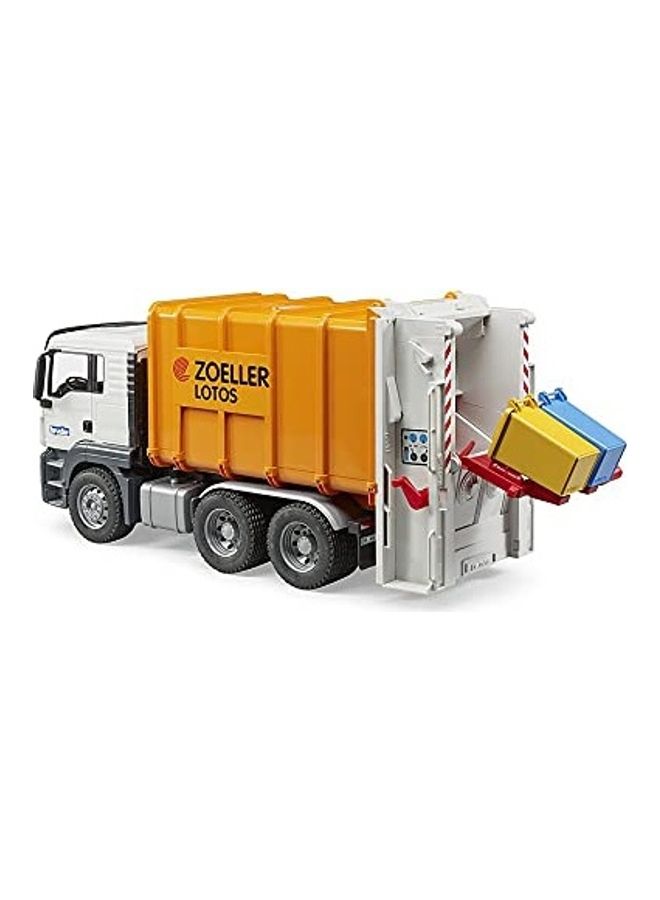 Bruder Man TGS Garbage Truck Scale Model Drop Down Door Multicolour - Image 2