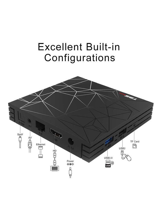 Wownect - T95 Max Smart Android TV Box 4K 6K 4GB/32GB 3D Output 2.4GHz WiFi ANTV-WO-T95MX-4-32 Black - Image 1