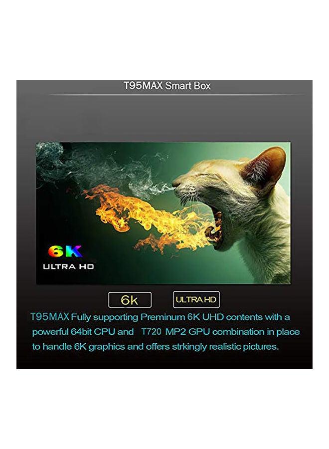 Wownect - T95 Max Smart Android TV Box 4K 6K 4GB/32GB 3D Output 2.4GHz WiFi ANTV-WO-T95MX-4-32 Black - Image 1