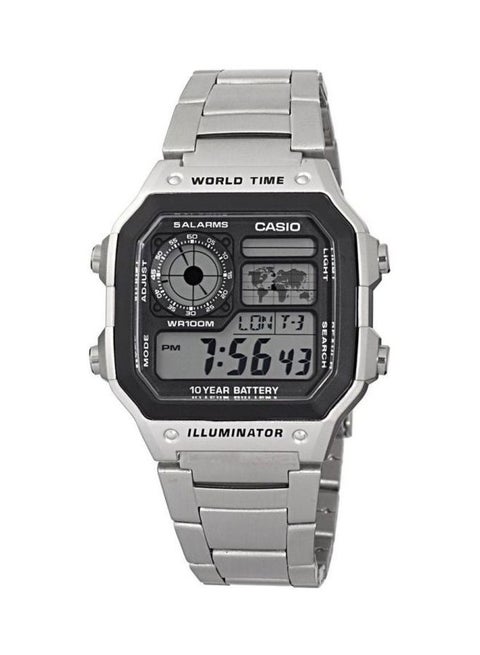 Men's Youth Series Quartz Analog-Digital Watch AE-1200WHD-1AVDF - 42 mm - Silver