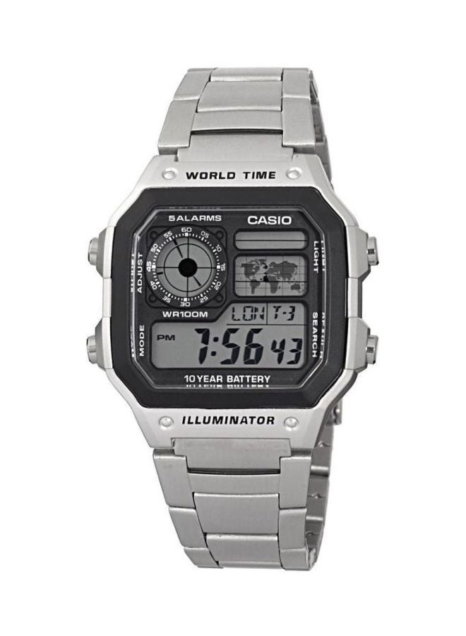 CASIO Men's Youth Series Quartz Analog-Digital Watch AE-1200WHD-1AVDF - 42 mm - Silver  - Image 1
