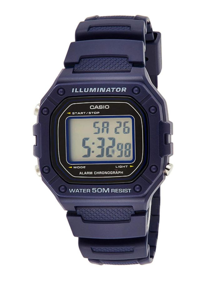 CASIO Men's Youth Digital Watch W-218H-2AVDF - 43 mm - Blue - Image 1