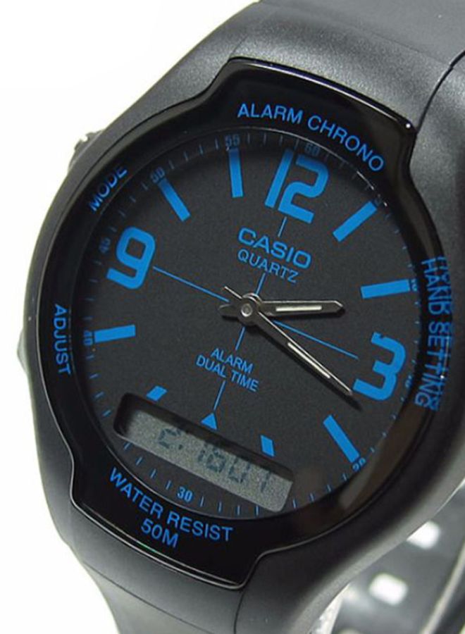 كاسيو ساعة يد رسمية بعقارب طراز AW-90H-2B - قياس 45 مم - لون أسود للرجال - Image 5